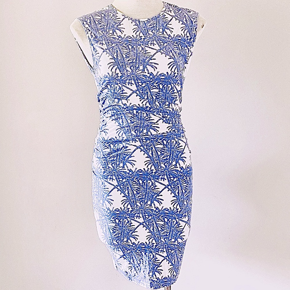 REISS stretch knit tropical sheath dress - Picture 7 of 7